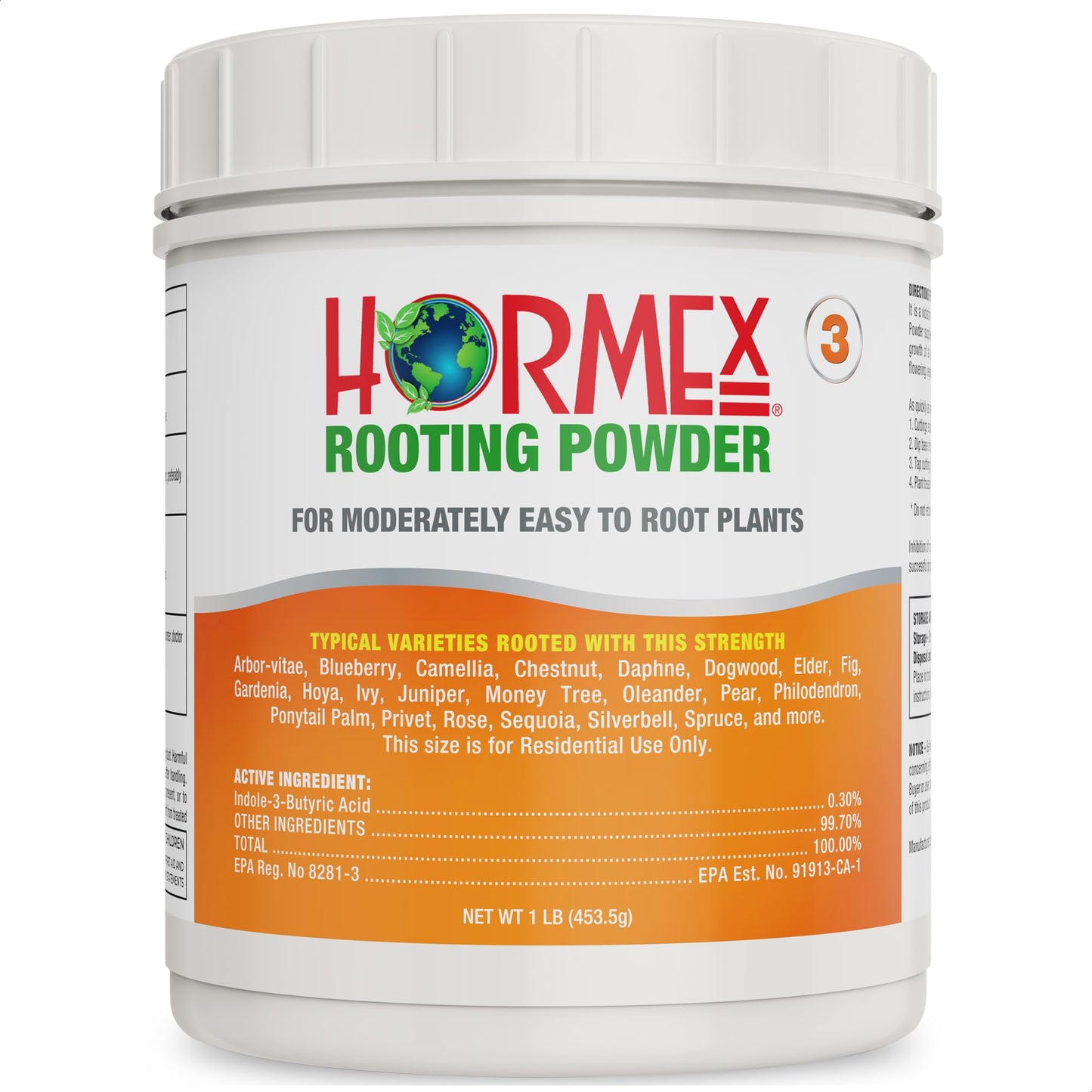 Hormex Rooting Powder #3 (0.30 IBA) - Rooting Hormone for Common Home & Garden Plant Cuttings