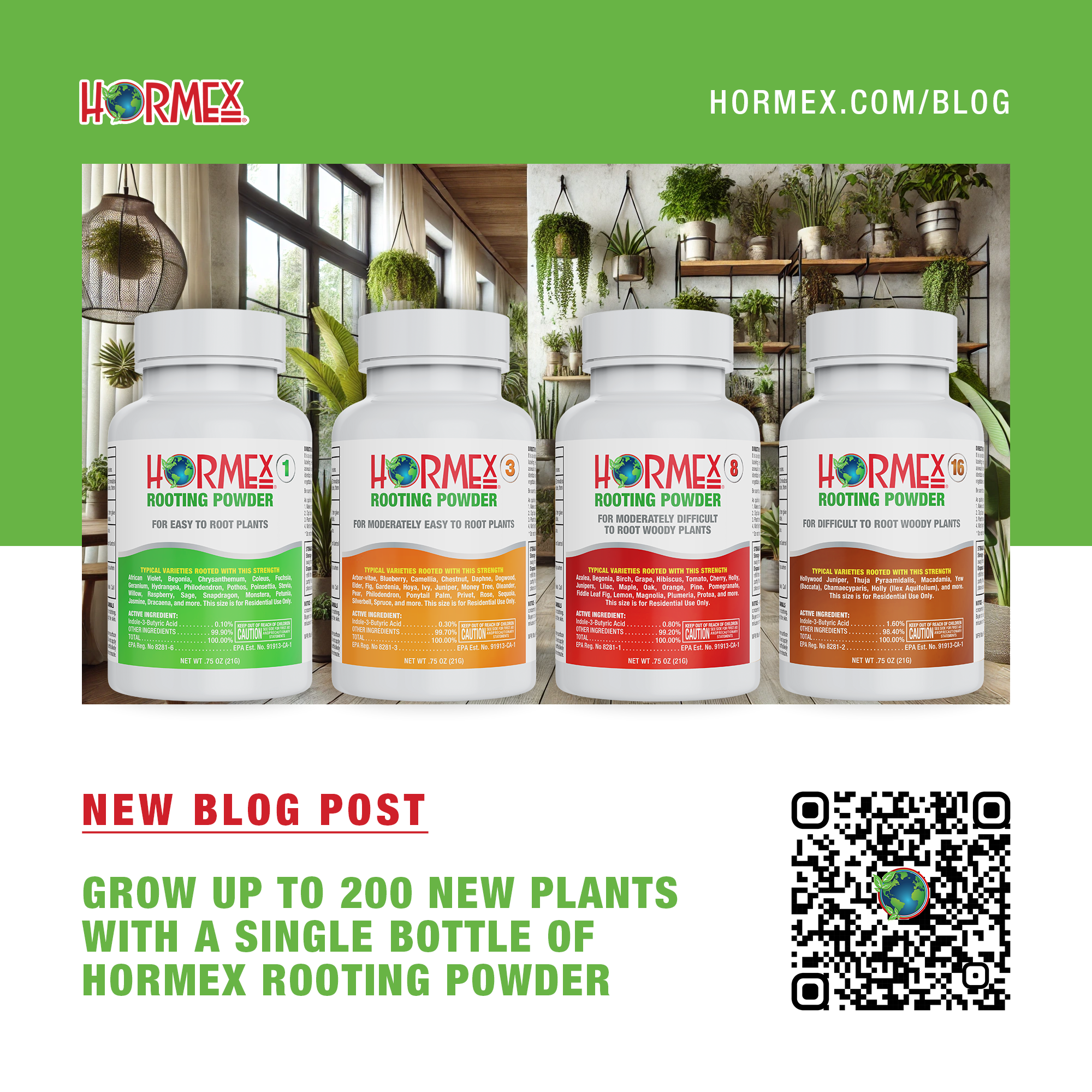 Grow Up to 200 New Plants with a Bottle of Hormex Rooting Powder – HORMEX