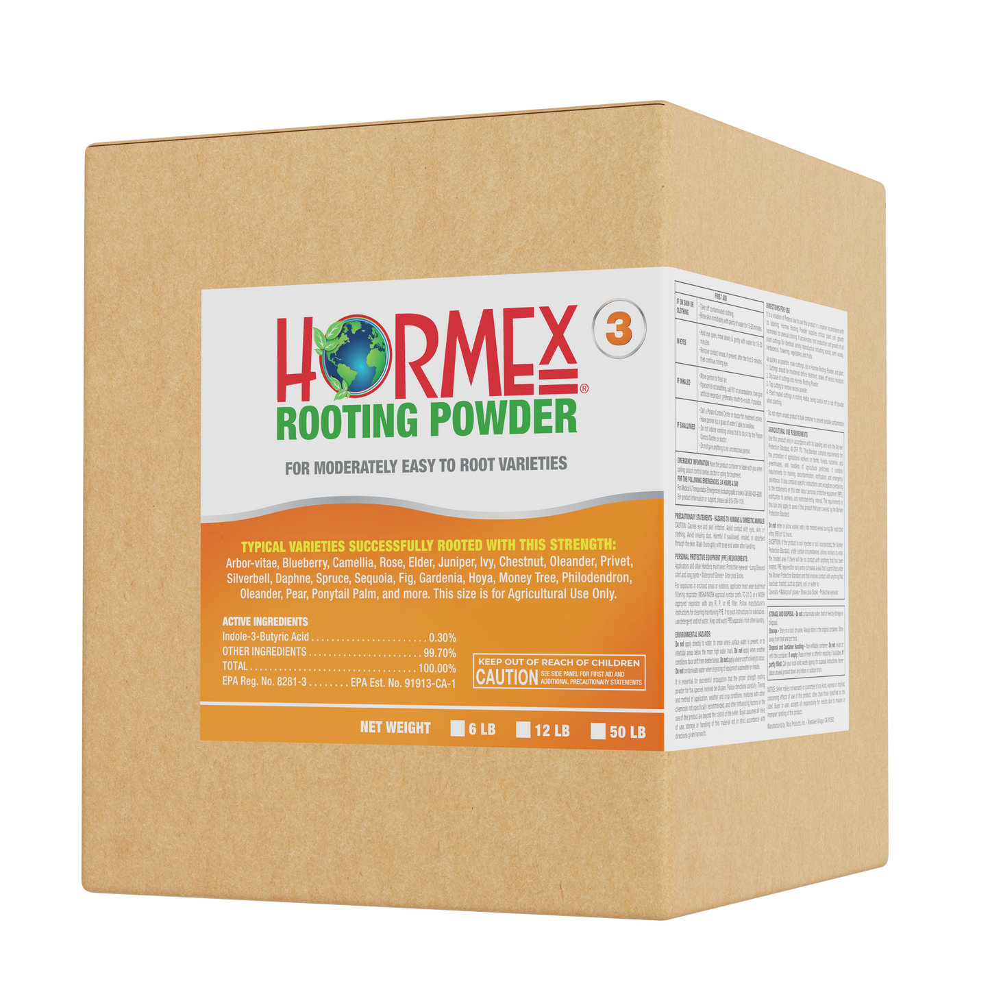 Hormex Rooting Powder #3 | Clone Moderately Easy to Root Plants From Cuttings