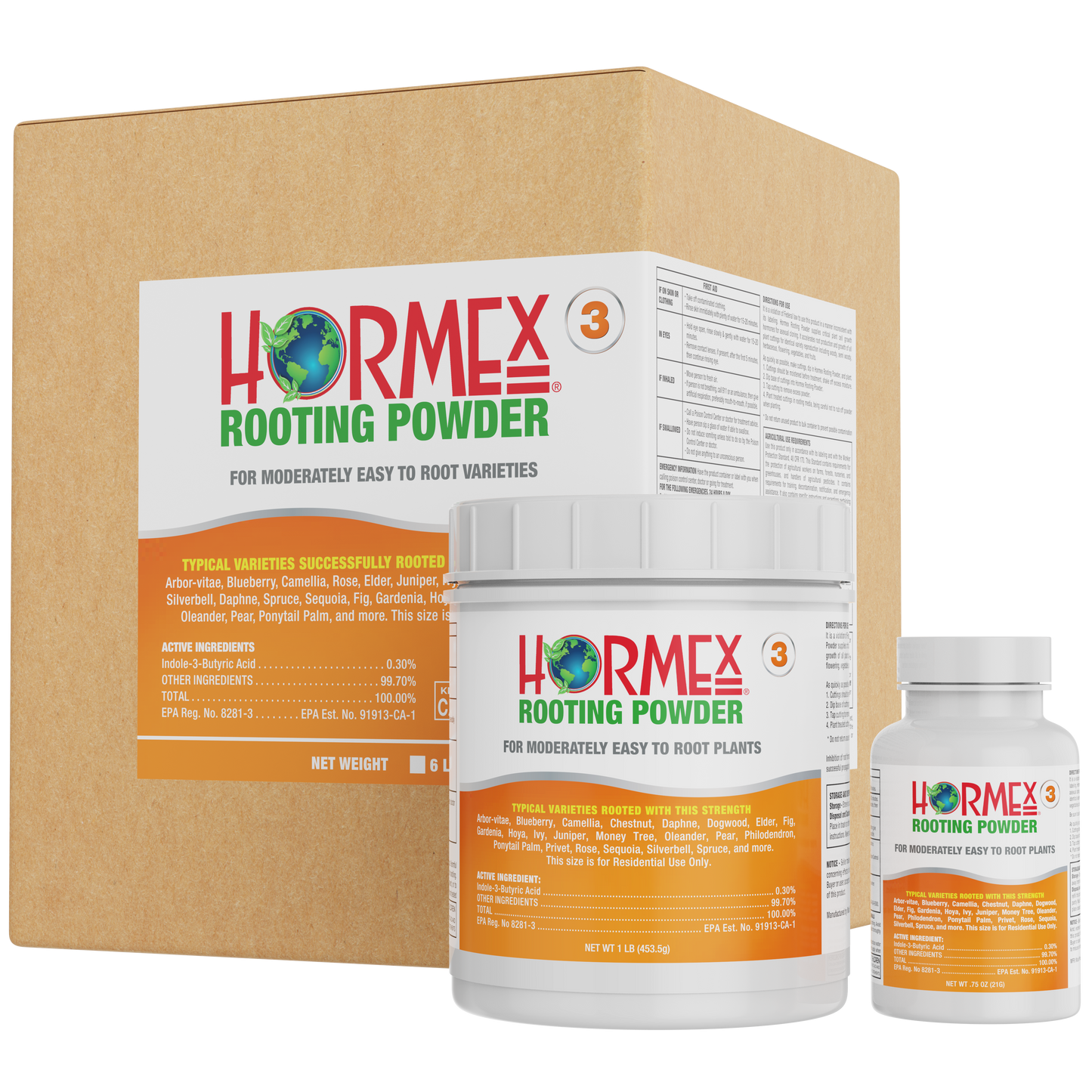 Hormex Rooting Powder #3 | Clone Moderately Easy to Root Plants From Cuttings