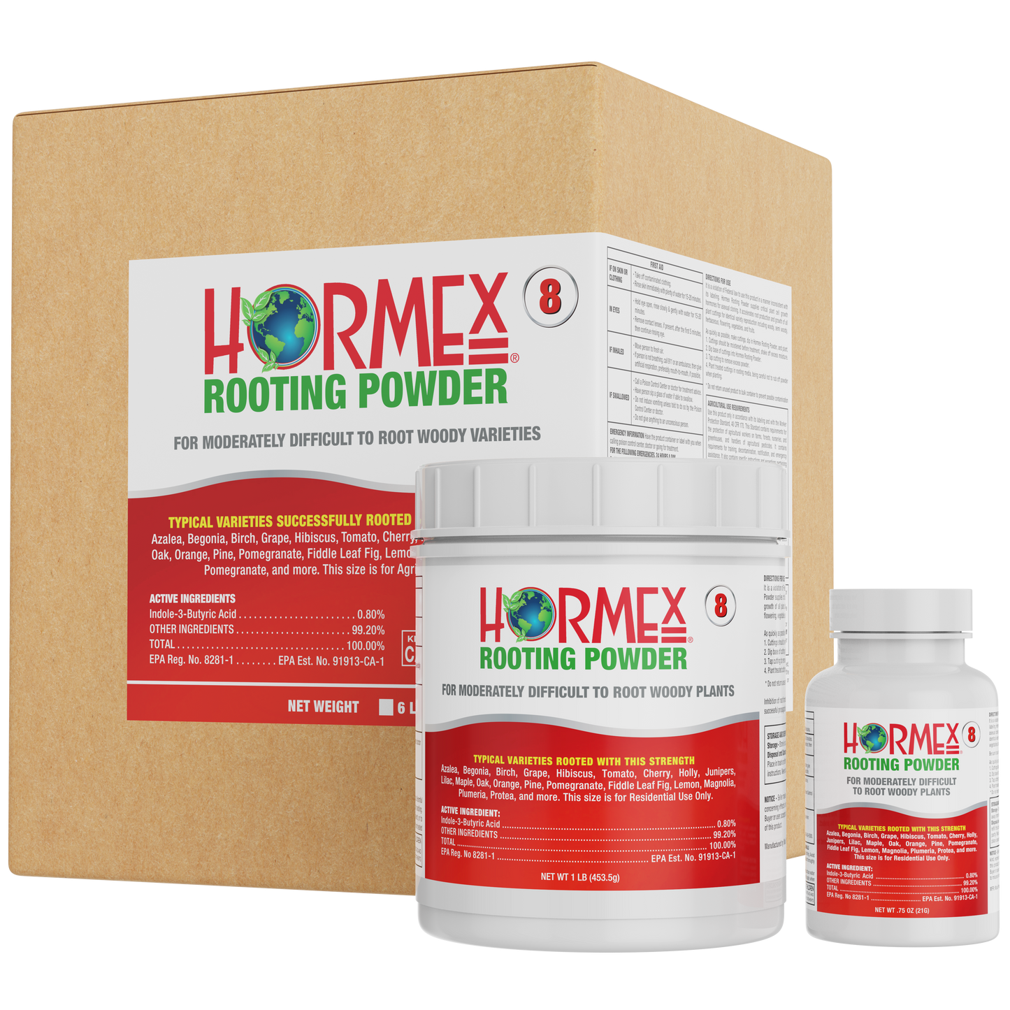 Hormex Rooting Powder #8 | Clone Moderately Difficult to Root Plants From Cuttings