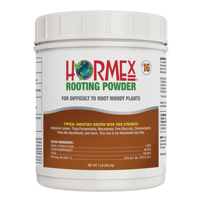 Hormex Rooting Powder #16 (1.60% IBA) - For Difficult-to-Root Hardwood Cuttings