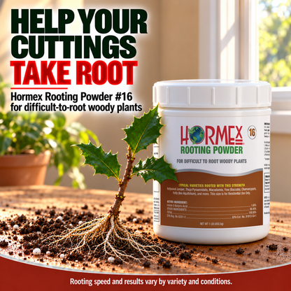 Hormex Rooting Powder #16 (1.60% IBA) - For Difficult-to-Root Hardwood Cuttings
