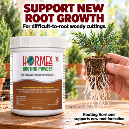 Hormex Rooting Powder #16 (1.60% IBA) - For Difficult-to-Root Hardwood Cuttings