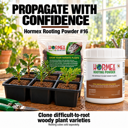 Hormex Rooting Powder #16 (1.60% IBA) - For Difficult-to-Root Hardwood Cuttings