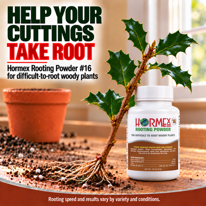 Hormex Rooting Powder #16 (1.60% IBA) - For Difficult-to-Root Hardwood Cuttings