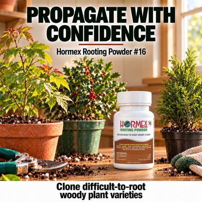 Hormex Rooting Powder #16 (1.60% IBA) - For Difficult-to-Root Hardwood Cuttings