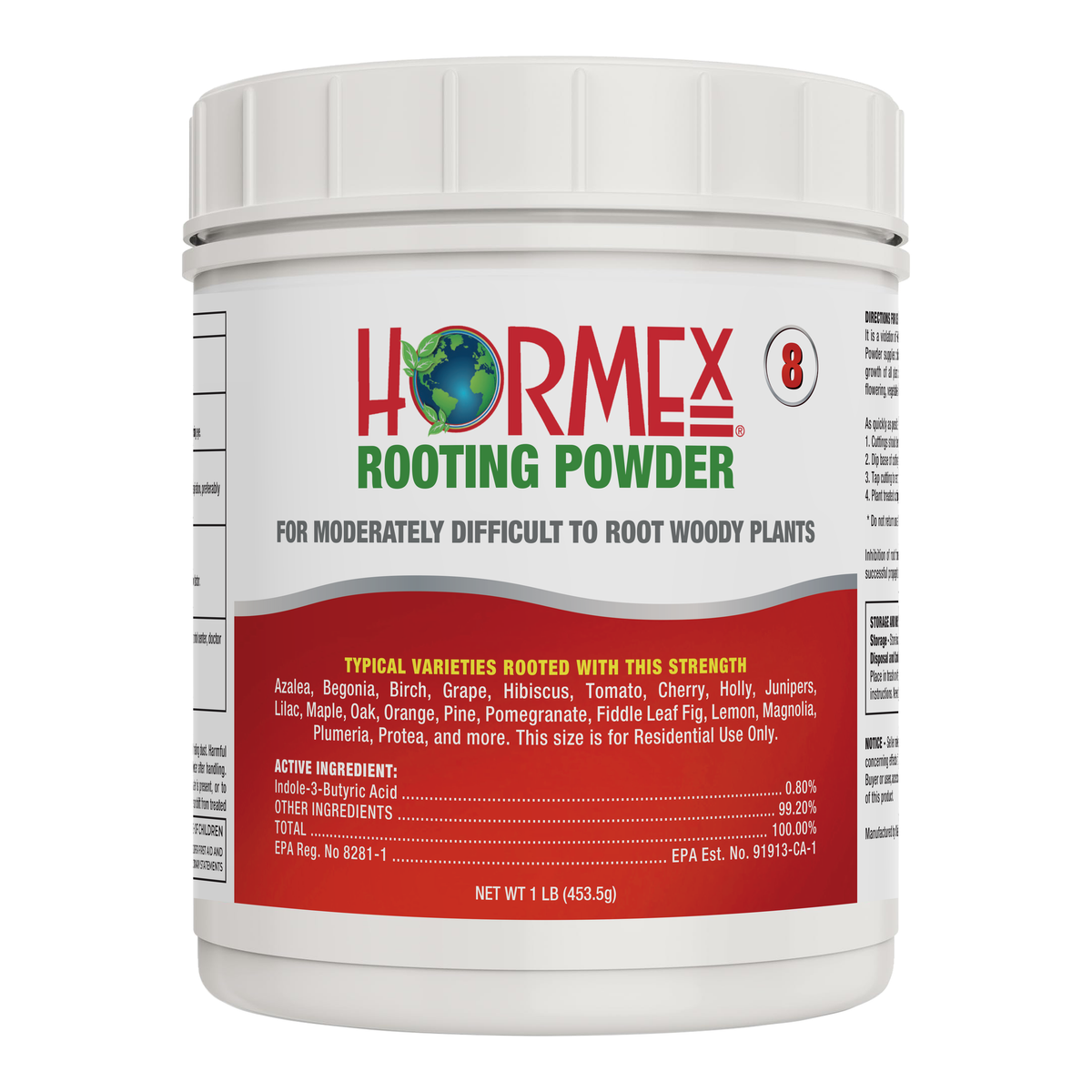 Hormex Rooting Powder #8 (0.80% IBA) - For Moderately Difficult-to-Root Woody Cuttings