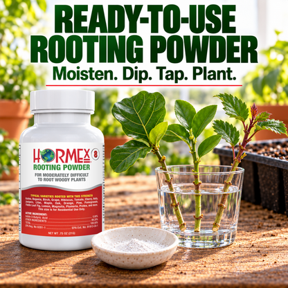 Hormex Rooting Powder #8 (0.80% IBA) - For Moderately Difficult-to-Root Woody Cuttings