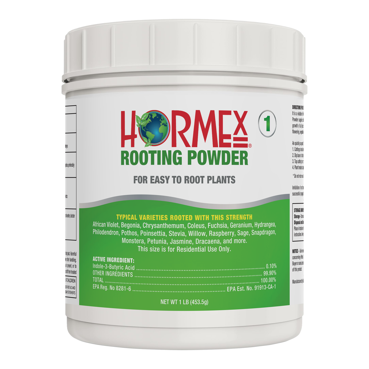 Hormex Rooting Powder #1 (0.10% IBA) - For Easy-to-Root Plant Cuttings