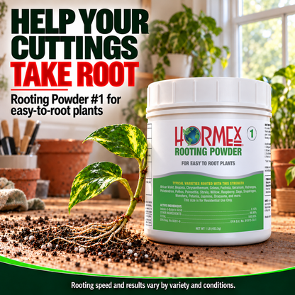 Hormex Rooting Powder #1 (0.10% IBA) - For Easy-to-Root Plant Cuttings