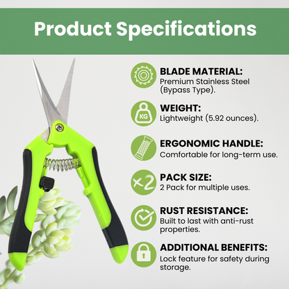 Hormex Cloning Shears - Precision Straight-Blade Shears, Ideal for Plant Cuttings