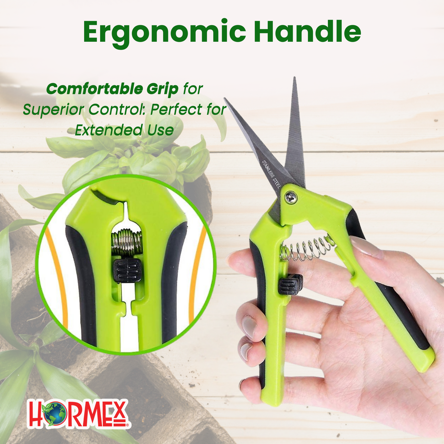 Hormex Cloning Shears - Precision Straight-Blade Shears, Ideal for Plant Cuttings