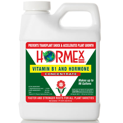 Hormex Rooting Hormone Concentrate with B1 – Root Growth Stimulator for Stronger, Thriving Plants - Prevents Transplant Shock - Hydroponics, Houseplants, Gardens, Trees, Fruits and Vegetables