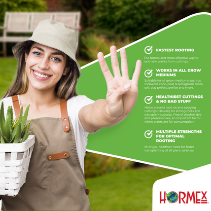 Hormex Rooting Powder #16 (1.60 IBA) - Rooting Hormone for Difficult Hardwood Plants & Tree Cuttings - Plant Suppliments