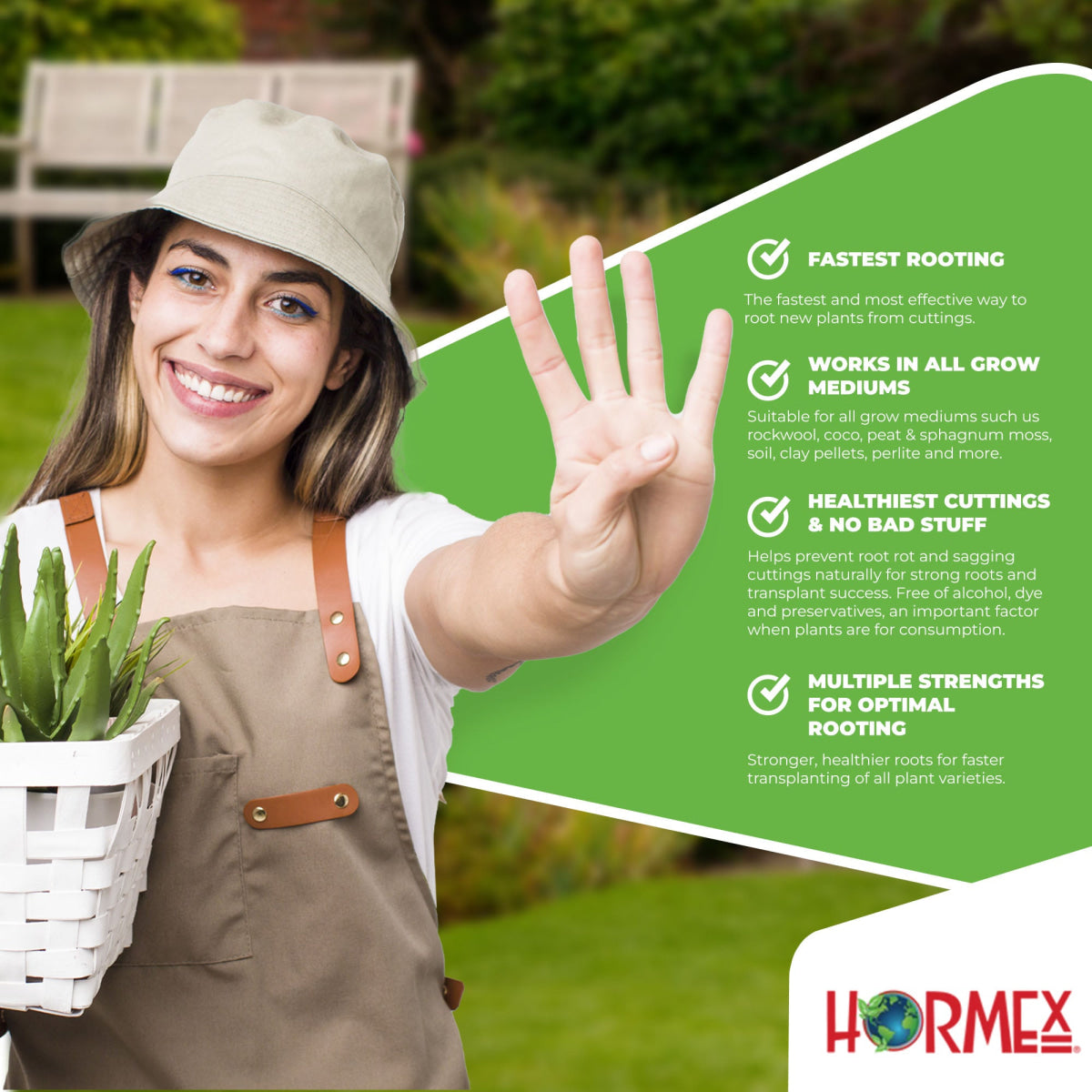 Hormex Rooting Powder #3 (0.30 IBA) - Rooting Hormone for Common Home & Garden Plant Cuttings - Plant Suppliments