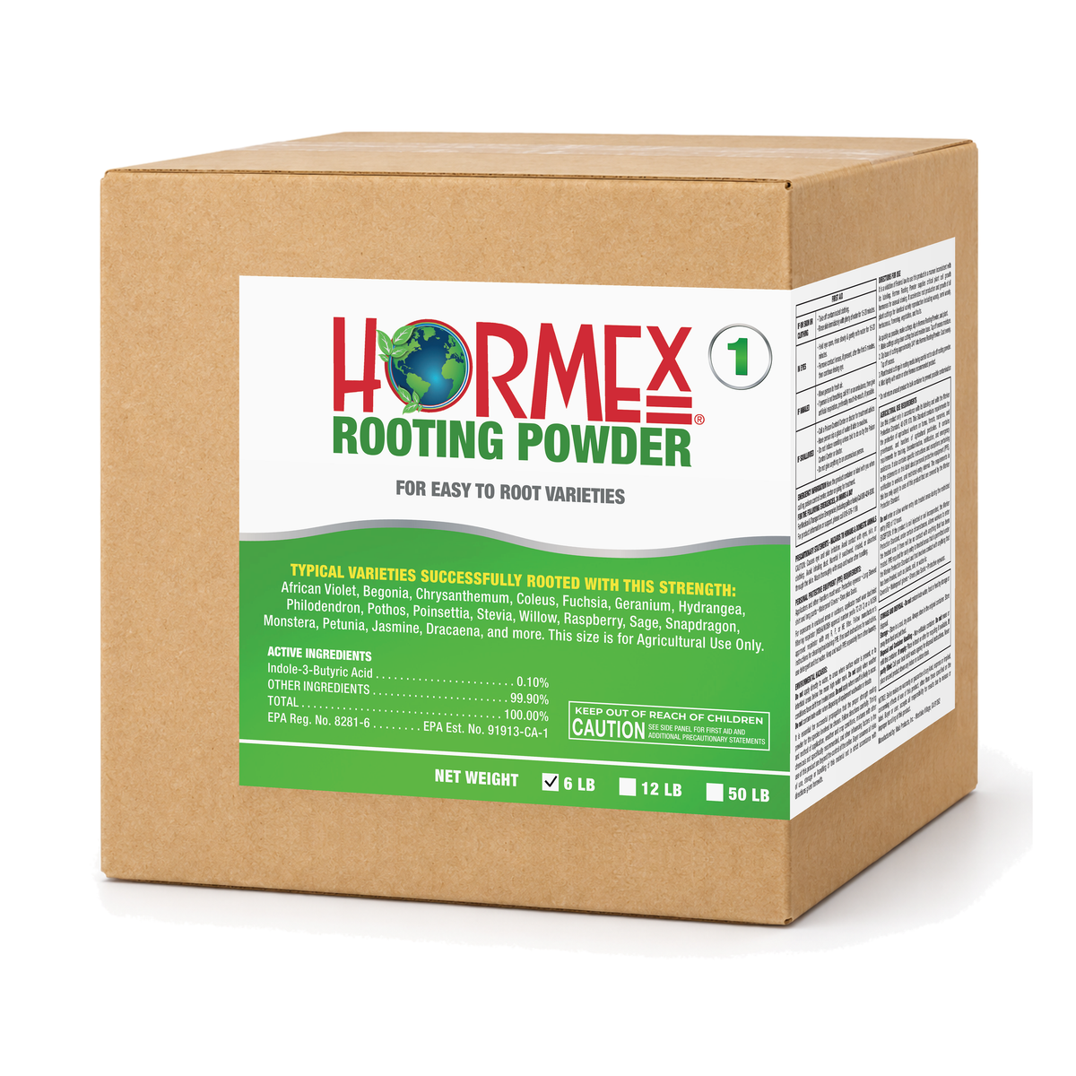 Hormex Rooting Powder #1 (0.10% IBA) - For Easy-to-Root Plant Cuttings