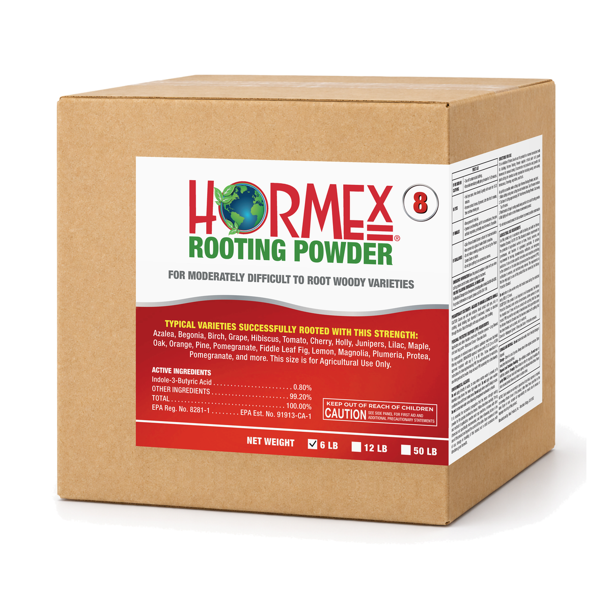 Hormex Rooting Powder #8 (0.80% IBA) - For Moderately Difficult-to-Root Woody Cuttings